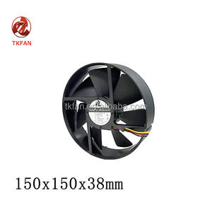 Ventola di raffreddamento assiale <span class=keywords><strong>a</strong></span> corrente continua 150x38mm bassa potenza e flusso reversibile basso rumore ventilazione industriale ristoranti 12V 24V 48V lama in plastica - Product Image 1