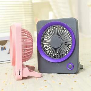 Portable <b>Square</b> USB Fan 5W Rechargeable <b>Battery</b> Handheld Desk Cooling Fan With Button Control For Indoor Outdoor Use - Product Image 5