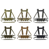 Pochette tactique à quatre emplacements pour magazines, sac de poitrine détachable, équipement de chasse camouflage, doublure polyester MU