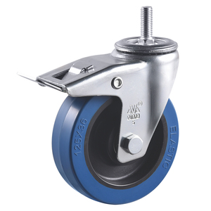 Rueda Giratoria VIMA de Alta Calidad de 4 Pulgadas (100 mm) con Rodamiento de Rodillos, Goma Elástica, Capacidad de Carga de 140 kg, Certificación EN12532 - Product Image 5