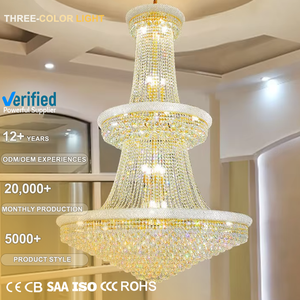 <span class=keywords><strong>Lustre</strong></span> Empire <span class=keywords><strong>en</strong></span> <span class=keywords><strong>Cristal</strong></span> Long à Télécommande pour Plafond Haut, <span class=keywords><strong>Grand</strong></span> Luminaire de Luxe pour Hôtel et Salle de Mariage - Product Image 2