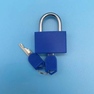 Cadenas en laiton 30 mm anti-rouille pour bagages et portes, avec couvercle en plastique aux couleurs personnalisées - Product Image 5