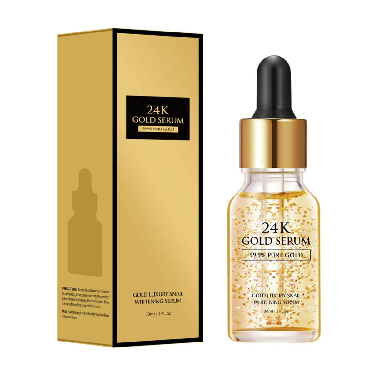 Eigenmarke Aufhellungs-Anti-Aging-Anti-Falten-Vitamin C 24K Gold-Gesichtsserum Kollagen-Feuchtigkeitscreme Gesichtsserum