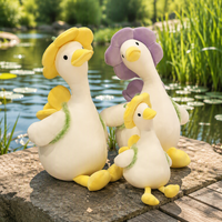 Vente en gros : Adorable canard ou oie en peluche jaune lavande, coussin décoratif pour la maison ou cadeau