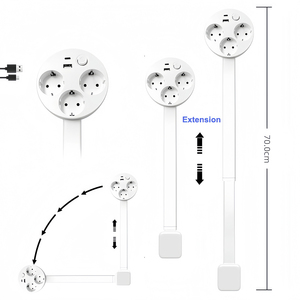 Wholesale US EU UK Multi <strong>Plug</strong> Wall Charger Power Socket <strong>Extender</strong> with 180 Degree Rotation for Easy Access Wall <strong>Extender</strong> Stick - Product Image 3