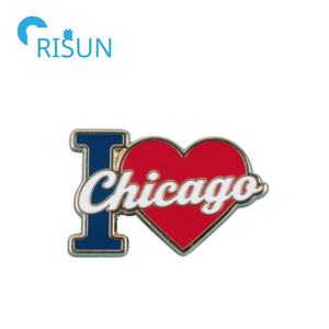 Fabricación de Metal personalizado <span class=keywords><strong>Chicago</strong></span> esmalte Pin broche personalizado <span class=keywords><strong>Chicago</strong></span> Star solapa Pin insignia ciudad de <span class=keywords><strong>Chicago</strong></span> bandera Pins - Product Image 4