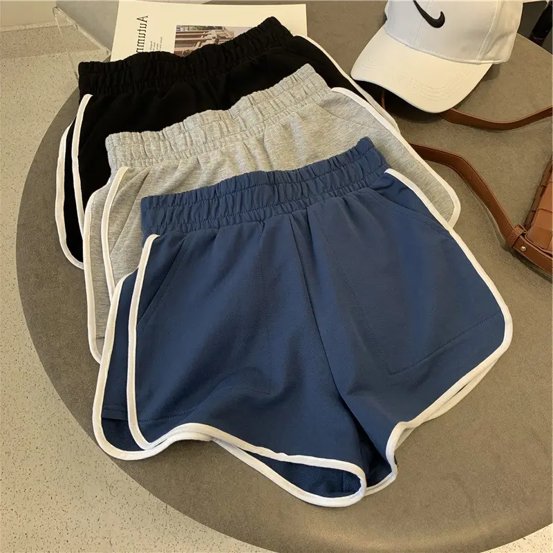 Women Summer Candy Color Anti Emptied Skinny Shorts Casual Lady Elastic Waist Beach Short Pants