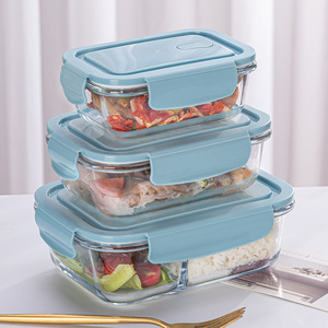 High Borosilicate Glass Heatable <strong>Lunch</strong> <strong>Box</strong> Bento <strong>Box</strong> with Square Design and Lid for <strong>Microwave</strong> Preservation - Product Image 2