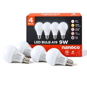 Ampoule LED A19 9W 3000lm 3500K E27 non dimmable AC 220V PVC certifiée Energy Star CRI 80 88 Lm/W 25000 heures, fabriquée au Vietnam - Product Image 1