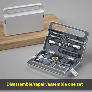 풀 세트 다기능 가정 및 가족 수리 도구 키트 새로운 모델 스테인레스 스틸 망치 자동차 도구 상자 - Product Image 3