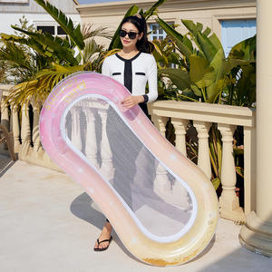 Flotador Inflable Kelukeya con Respaldo, Silla Flotante Reclinable de PVC Grueso para Adultos con Diseño de Lentejuelas - Product Image 2