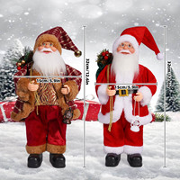 Décoration de Noël : Poupée Père Noël debout de 12 pouces, ornement de fenêtre, cadeau de Noël pour la décoration de la maison
