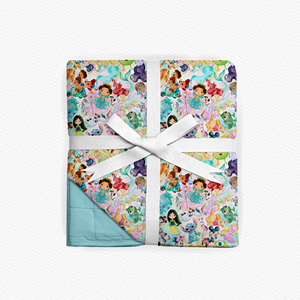 Coperta Pesante per Neonati con Stampa Cartoon, Reversibile a Doppio Lato in Viscosa di Bambù, Coperta per Passeggino e Pisolino - Product Image 2