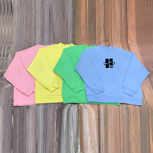 Custom New Arrival Women's Soft Brushed French Terry Sweatshirt 3D Embroidery Solid Color Drop Shoulder Mock Neck Sweatshirt - Product Image 4