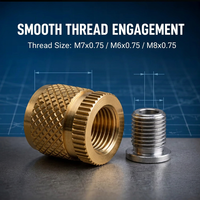 OEM Custom CNC Machined Knurled Brass Threaded Inserts Metal Sleeves for Industrial Automation Frames