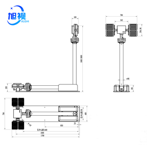 3.5m khẩn cấp LED gắn gấp ánh sáng mast xe khẩn cấp Kính thiên văn cực cao nhôm pylon máy ảnh đóng mở ngọn hải đăng - Product Image 5