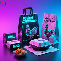 Cajas biodegradables para comida para llevar, patatas fritas, nuggets de pollo frito, papel de cartón, embalaje de alimentos personalizado, caja de hamburguesas