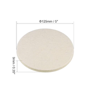 Tampon de polissage en feutre de laine de 5 pouces, tampon de polissage pour roues, crochet et boucle de flocage pour ponceuse orbitale aléatoire