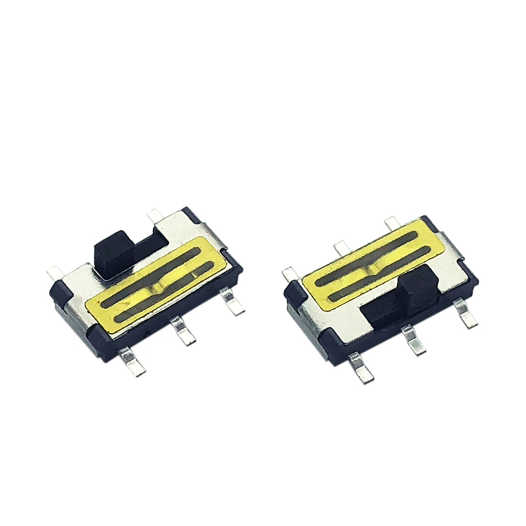 Переключатель слайда 2p2t, трехпозиционный выключатель высотой ручки 3 мм с 6 контактами