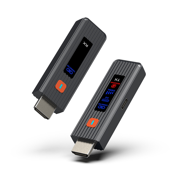 LED Screen Wireless Transmitter and Receiver Support 4K Decode 1080P60Hz Output Plug and Play for PC DVD TV Box to TV Projector