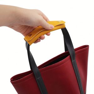 Custompu Leather Fashion Durable Luggage Grip Protector Soft Handbag Handle <b>Wrap</b> Tote Purse Wallet Protectors Covers - Product Image 3