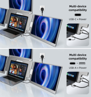 Écran portable 18,5 pouces IPS FHD 1080P 100% SRGB à rotation libre pour ordinateur portable, jeux, stockage, travail