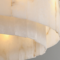 Lustre en albâtre de style nordique, luminaire suspendu, luxe léger, or, pour la maison, l'hôtel, simple, marbre, moderne, chambre à coucher, chevet