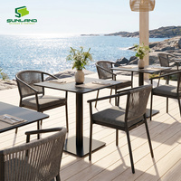 Plateau de table carré moderne en HPL, résistant à la chaleur, facile à nettoyer, pour bistrot, café, restaurant, hôtel, mobilier d'extérieur