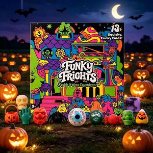 Funky Frights Squish-O-Ween Countdown 13 Pack Halloween Spooky Squishy BlindToy Stress Relief Squeeze Fidget Toy for Kids - Product Image 2