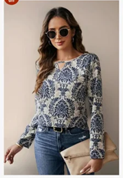 Camisa de Mujer de Calidad Garantizada con Estampado Personalizado, Color y Talla Disponibles, Camisa de Mujer en Venta - Product Image 2