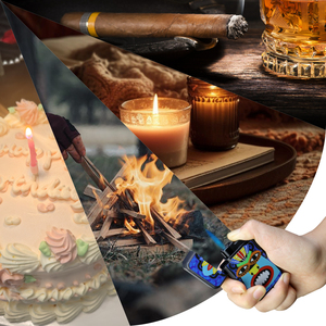 Briquets électriques de luxe en gros pour fumeurs, briquet à flamme jet au butane - Product Image 4