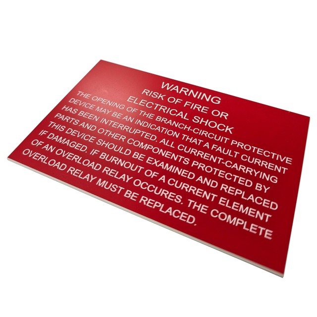Custom Engraved Traffolyte Labels Laser Marked Plastic Self Adhesive Nameplates