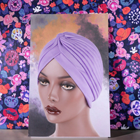Venta al por mayor de gorros de poliéster con nudo para mujer, estilo bandana india musulmana, para quimioterapia, uso exterior y como pañuelo para dormir