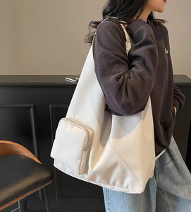 <b>Large</b> capacity leisure single shoulder commuting shopping solid color open style women's handbag custom logo shopping <b>bag</b> - Product Image 2