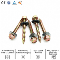 Tornillo Autoperforante de Cabeza Hexagonal DIN7504 con Arandela de Goma EPDM para Instalación en Láminas de Hierro, Venta Caliente de Fábrica