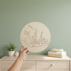 Porte-bracelet de naissance familial Boge, cœur en bois découpé au laser, souvenir de bébé, souvenir de naissance pour maman et <span class=keywords><strong>papa</strong></span>, affichage personnalisé, fête de naissance - Product Image 4