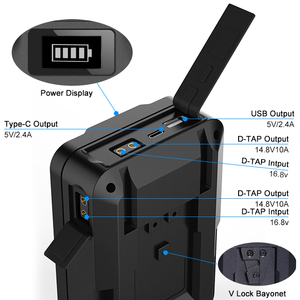 Caméras de cinéma 74Wh Batteries lithium-ion 5000mah V Mount V Lock Battery For <span class=keywords><strong>Sony</strong></span> Broadcast Camcorder Video Light - Product Image 3