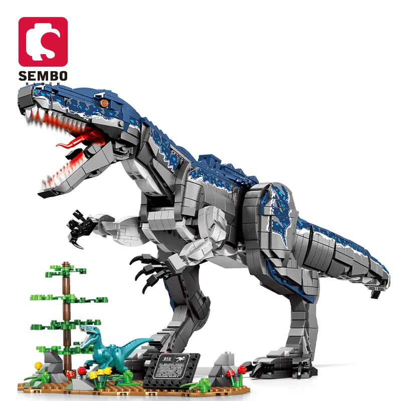 SEMBO BLOCK 205025 Dinosaur World Zoo Variation Tyrannosaurus Building Blocks adesivo regalo giocattolo per bambini