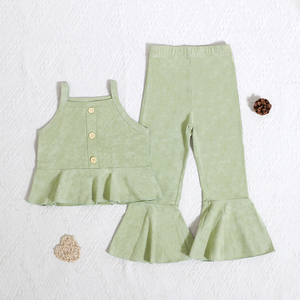 ที่กําหนดเองเย็บปักถักร้อยสาวเสื้อผ้าแขนสั้นฤดูใบไม้ผลิฤดูร้อนCool Terry <span class=keywords><strong>Batik</strong></span>ผ้าฝ้ายสีทึบชุดเด็กทารกเสื้อผ้า - Product Image 3