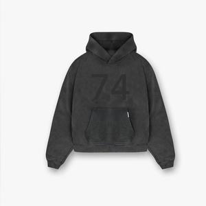 Prix de gros, logo personnalisé OEM, 500GSM, sweat-shirt pour homme en coton 100% lourd, surdimensionné, style Y2K vintage, lavé, pour le printemps - Product Image 5
