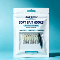 Bolsa de Embalaje para Señuelos de Pesca de Plástico Suave, Grosor Personalizado, Sellado de 3 Lados, con Cierre y Orificio Euro
