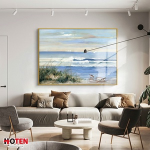 Grande <span class=keywords><strong>peinture</strong></span> à l'huile moderne et simple sur toile, peinte à la main, ciel bleu et <span class=keywords><strong>oiseaux</strong></span> marins, pour décoration murale <span class=keywords><strong>de</strong></span> salon - Product Image 4