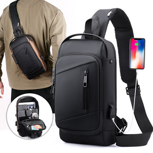 Nuovo da <span class=keywords><strong>uomo</strong></span> Multi-funzionale Casual antifurto borsa da moto sport in vita borsa con chiusura a cerniera <span class=keywords><strong>tracolla</strong></span> a <span class=keywords><strong>tracolla</strong></span> - Product Image 3