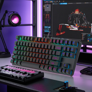 Teclado de gran oferta 60 por ciento RGB LED retroiluminado Teclado mecánico Teclado Gamer con cable inalámbrico ergonómico para juegos - Product Image 5