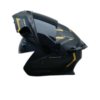 Casque de moto certifié DOT, ABS, double visière anti-buée, toutes saisons, universel, casque de moto à visière amovible