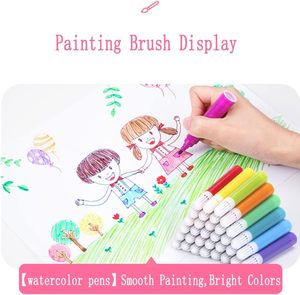 ชุดอุปกรณ์ศิลปะสำหรับผู้เริ่มต้น ชุดวาดภาพระบายสี DIY ของขวัญ 208 ชิ้น แบบพับได้ - Product Image 5