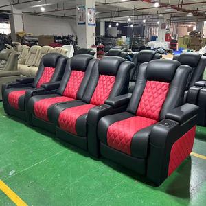 Ensemble de canapé inclinable électrique <span class=keywords><strong>Nice</strong></span> Design Mobilier de cinéma et de théâtre en cuir véritable pour la salle d'école et le cinéma - Product Image 5