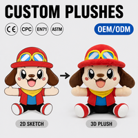 Produsen Mainan Boneka Plush OEM ASTM EN, MOQ Rendah, Boneka Hewan Lucu Custom, Boneka Plush Custom
