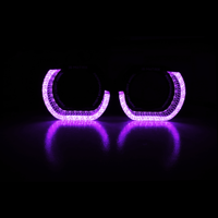 Cache de projecteur LED 5D Crystal Angel Eye pour phares de voiture, personnalisation et rétrofit de phares, logo personnalisé, fourniture OEM ODM