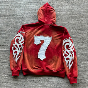 <span class=keywords><strong>Felpa</strong></span> con <span class=keywords><strong>cappuccio</strong></span> personalizzabile con cerniera alta qualità per uomo e donna Retro gradiente <span class=keywords><strong>felpa</strong></span> <span class=keywords><strong>rossa</strong></span> One Stop - Product Image 3